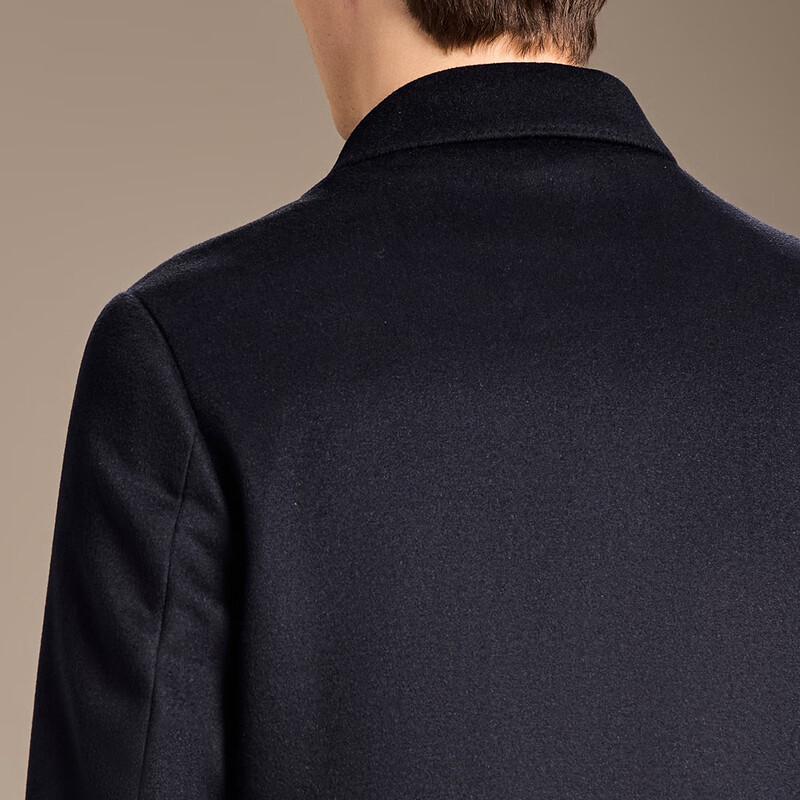 Men's Cashmere Blend Detachable Goose Down Liner Wool Coat