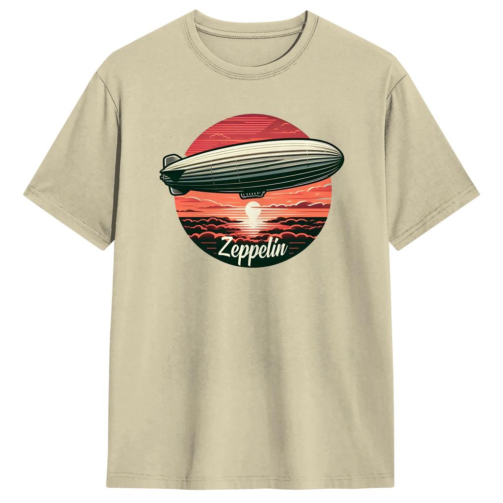 Streetwear TShirt Summer Leds Zeppelins Music Band Leisure T Shirts Pure Cotton Tshirt for Unisex Aesthetic Short Sleeve Top Tees