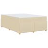 Bed Frame with Mattress Cream 140 x 200 cm Fabric