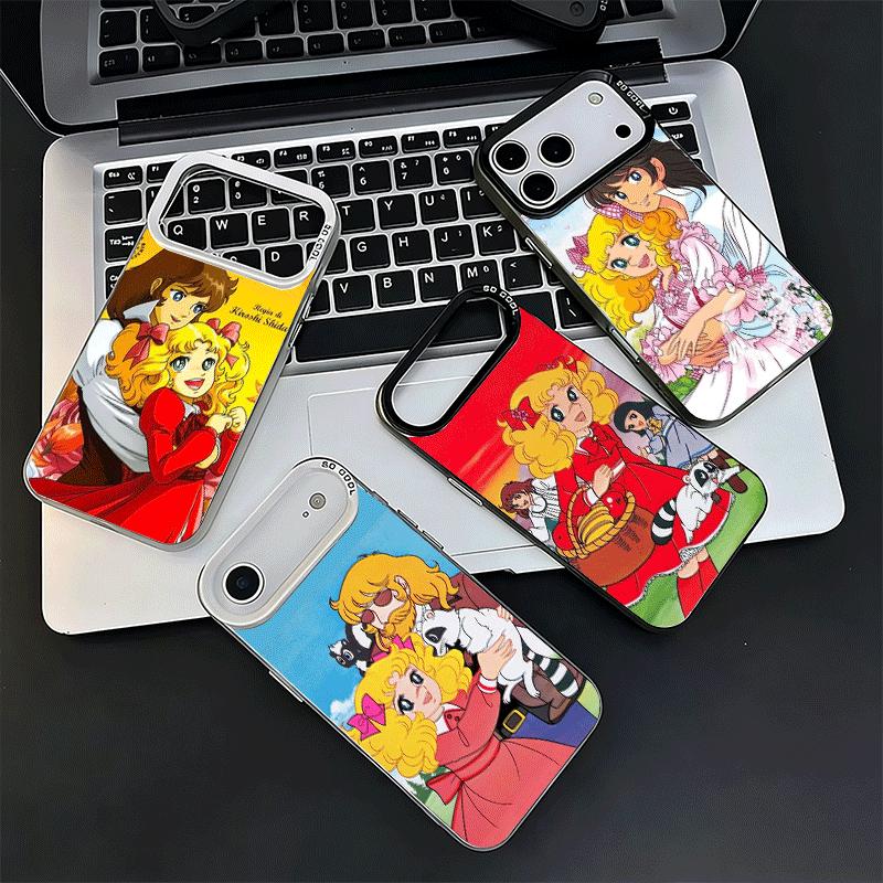 Candy 90s Cartoon Shockproof Phone Case for iPhone 17 Air 16 16E 15 Pro Max 14 Plus 13 Mini 12 Back Cover Anti Fall Fundas