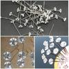50PCS Sparkle Diamond Pins Wedding Floral Bouquet Pin Stitching Needle Crystal Head Garment Apparel DIY Sewing Accessories