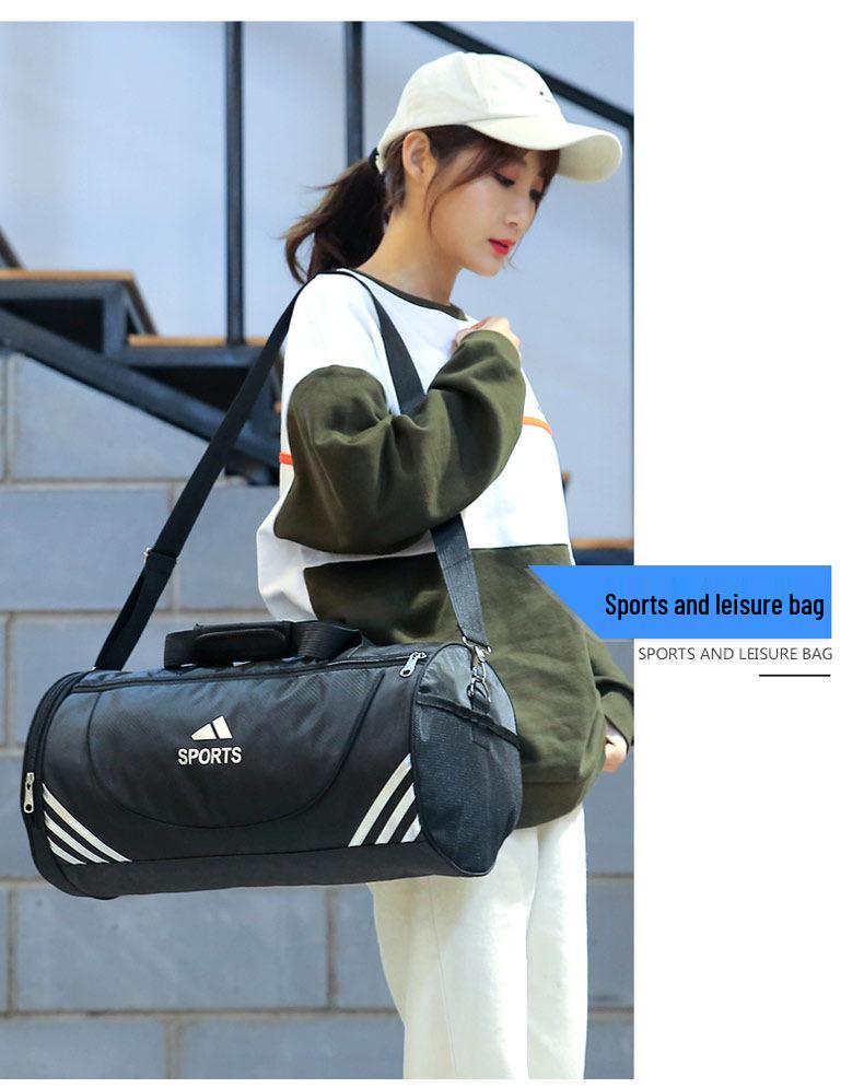 Water-Repellent Sports Fitness Bag with Wet/Dry Separation, Large Capacity, Lightweight, Handheld & Crossbody Travel/Yoga Bag