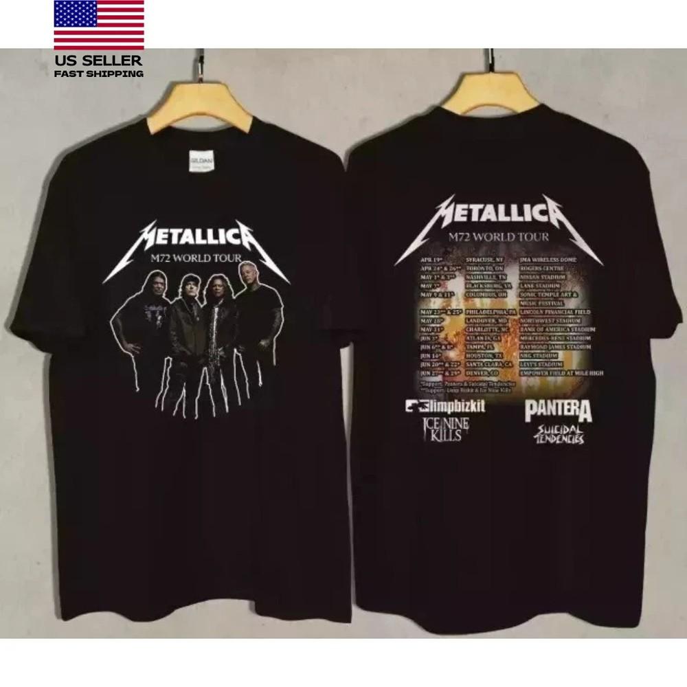 

Hot Metallica M72 World Tour 2025 T-Shirt Cotton Black Gift All Size Fastship Unisex T-Shirt XXXL