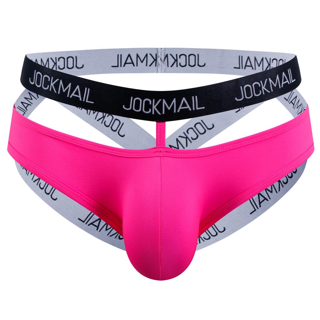 Jockstraps JOCKMAIL Elastic Band Letter Printed Fashion Ultra-thin Ice Silk Men's Thong Underwear