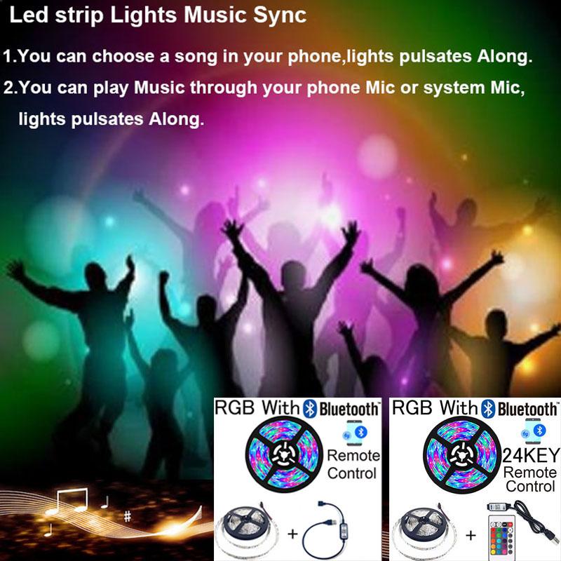 USB LED Strip Light Flexible Lamp 1M 2M 3M 4M 5M SMD3528 Diode Desk Screen TV Background Lighting Cabinet Lights Night