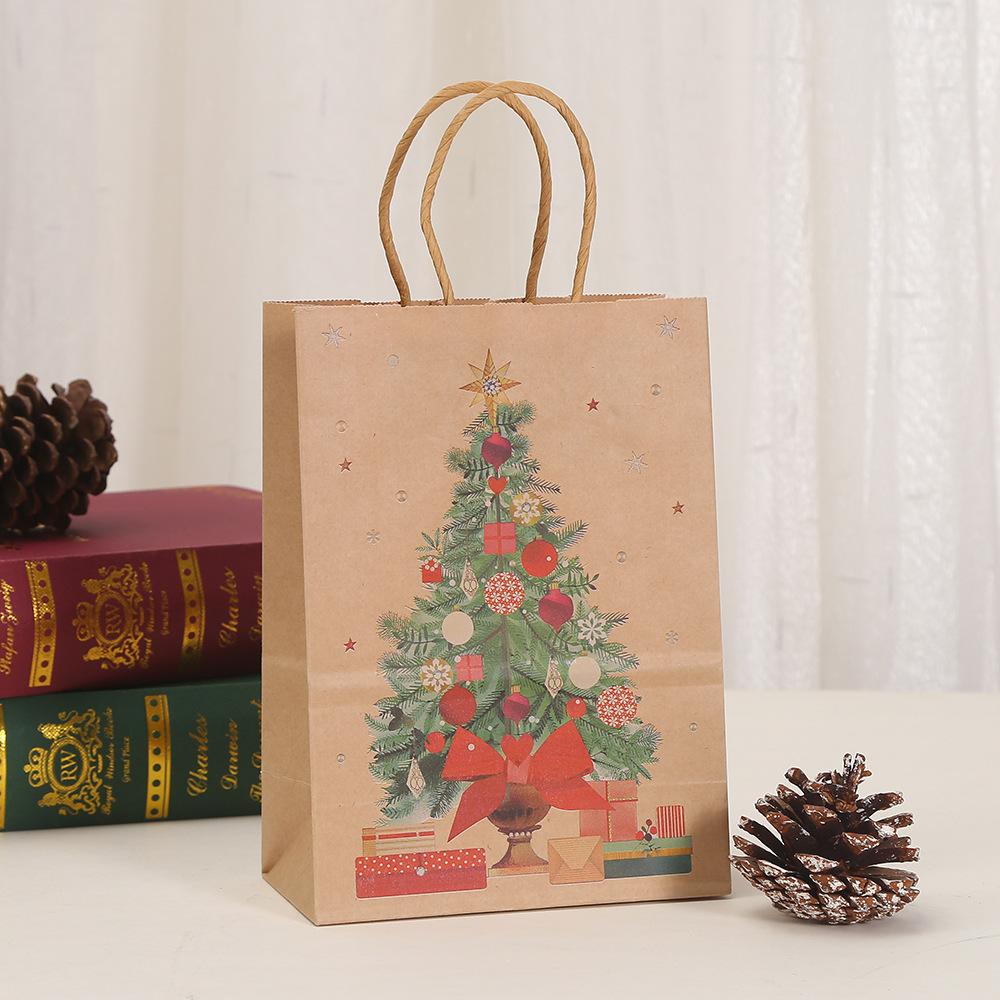 Christmas Party Favor Bags Santa Claus Gift Pouch for Candy Treats Christmas Eve Celebration Decorations Goodie Bags for Kids