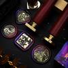 Halloween Seal Cylindrical Red Handle (handle + Brass Seal Head) Fire Lacquer Seal Set Handle Copper Head