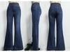 2025 Women's European & American Style High Waist Stretch Skinny Flare Denim Pants