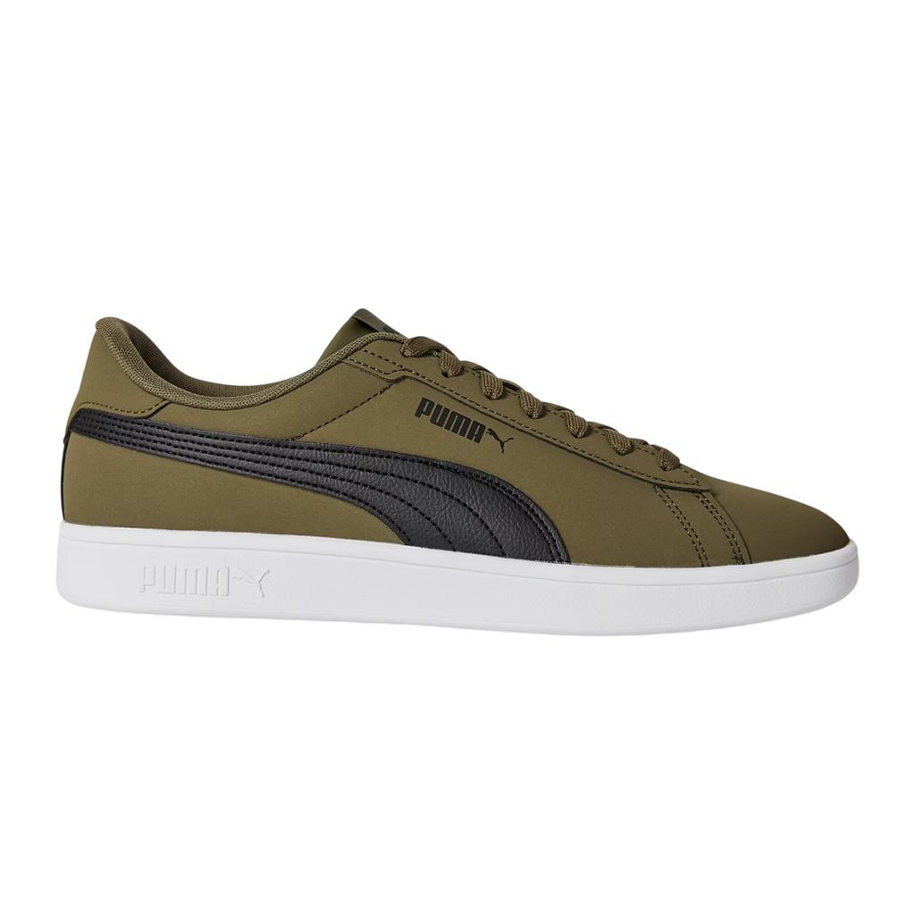 Puma Mens Smash 3.0 Synthetic Nubuck Low Flat Trainers