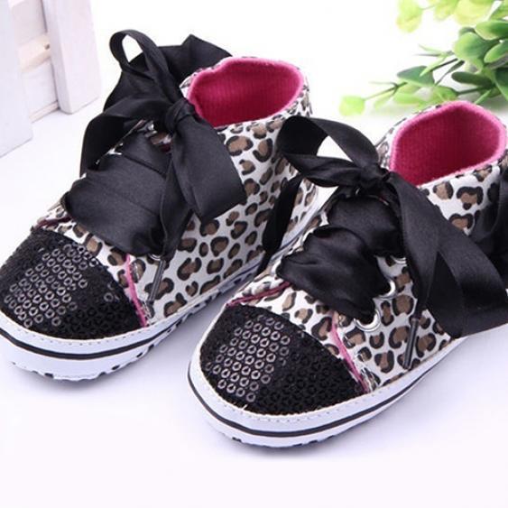leopard infant shoes