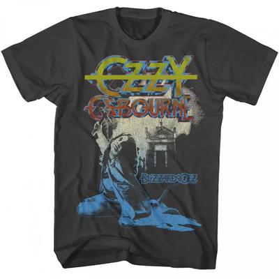Ozzy Osbourne Blizzard Of Ozz Graphic T-Shirt Men's Casual Cotton Tee With Vintage Rock Artwork Black Short Sleeve Round Neck