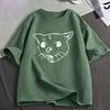 Coughing Cat Funny Meme Graphic T Shirts Unisexs Unisex Clothing Fashion Cotton Casual Oversized Short Sleeve Tshirts Streetwear