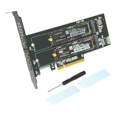 Fast Speed PCIe To 2 Port Two M.2 NVME M Key Converters Card PCBs Technology for Stable Data Transfer