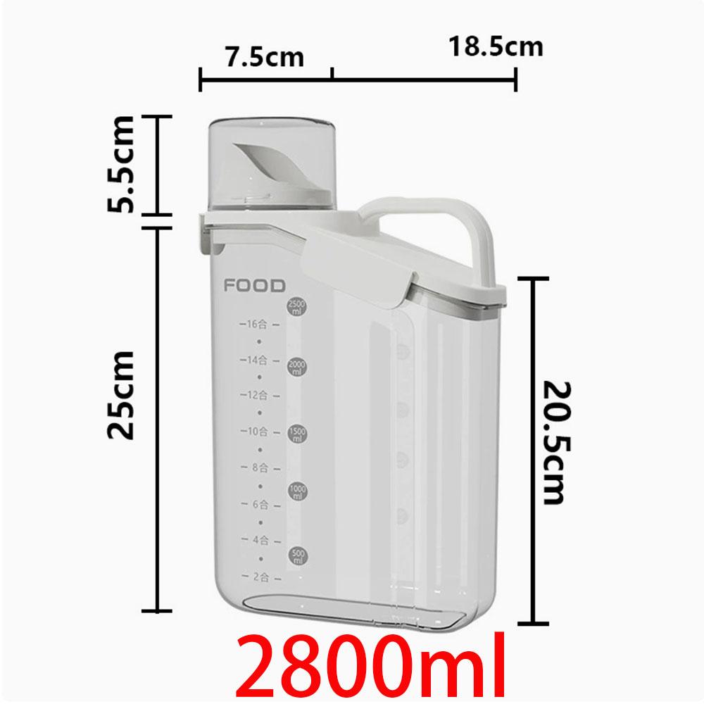 Moisture-Proof Storage Container for Grains Pet Food Snacks Transparent Sealed Food Storage Jar Kitchen Organizer for Dry Foods