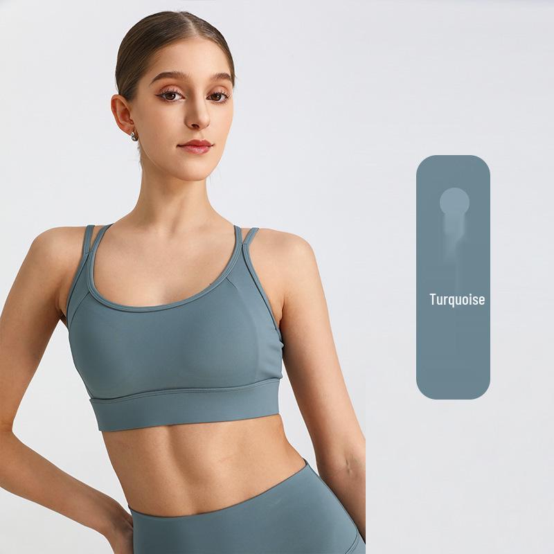

Women s Shockproof Sports Bra - Running, Training, Yoga Fitness Vest with Beautiful Back Design S бірюзові зелений колір