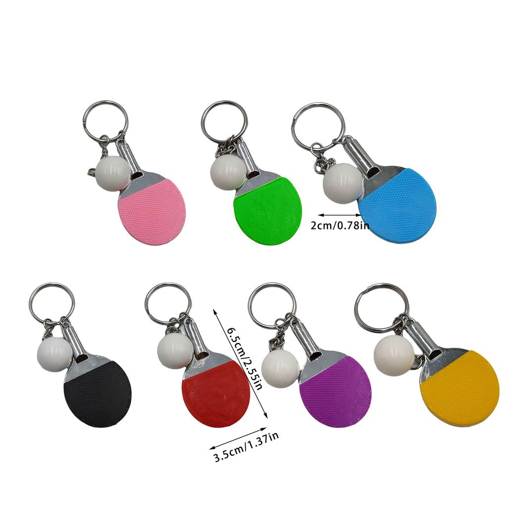 Pingpong Keyrings Bag Pendant for Sport Lover Kids Party Favor Table Tennis Keychain Hanging Car Keyring Sport Key Chain