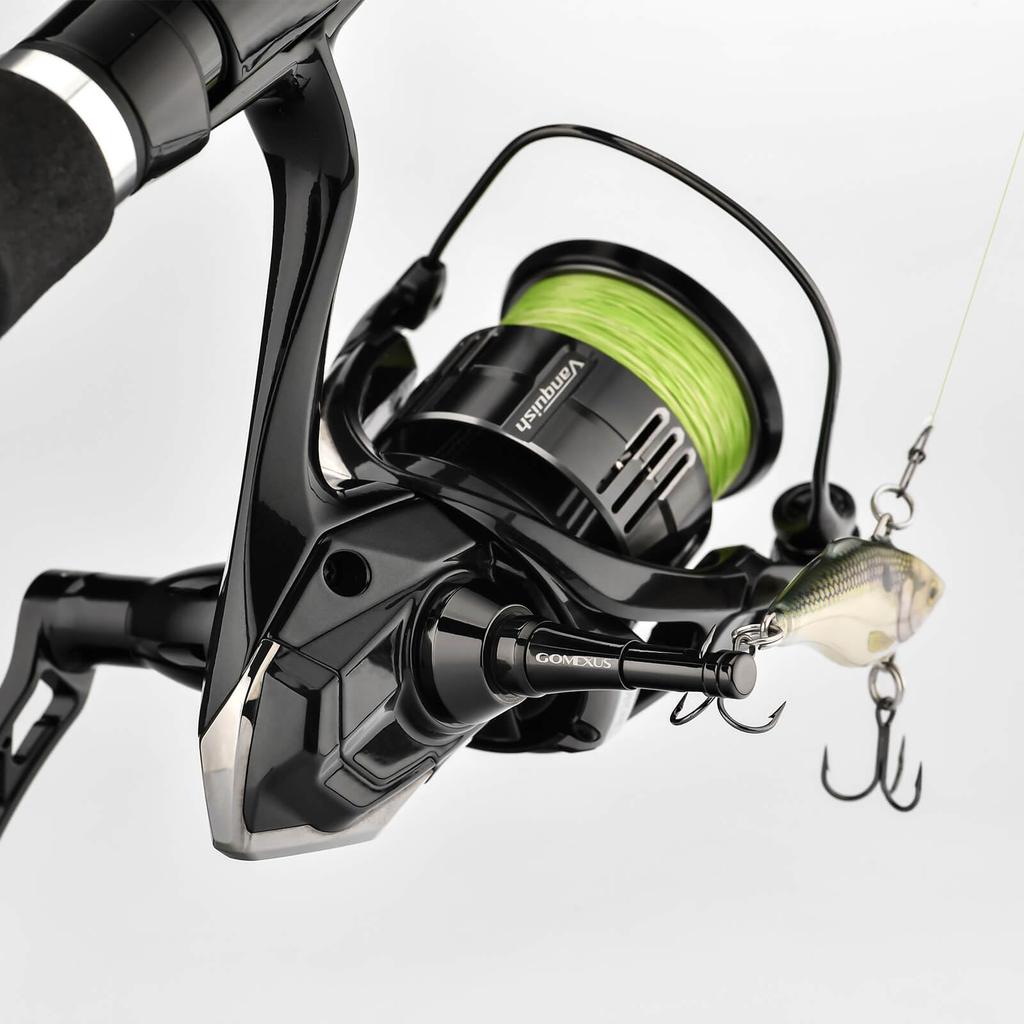 GOMEXUS TR6 Spinning Reel Compatible with Twin and Vanford Titanium with Hook Keeper Stand, 44mm, Stella, Exist, Power, Vanquish, Stradic, Reels,