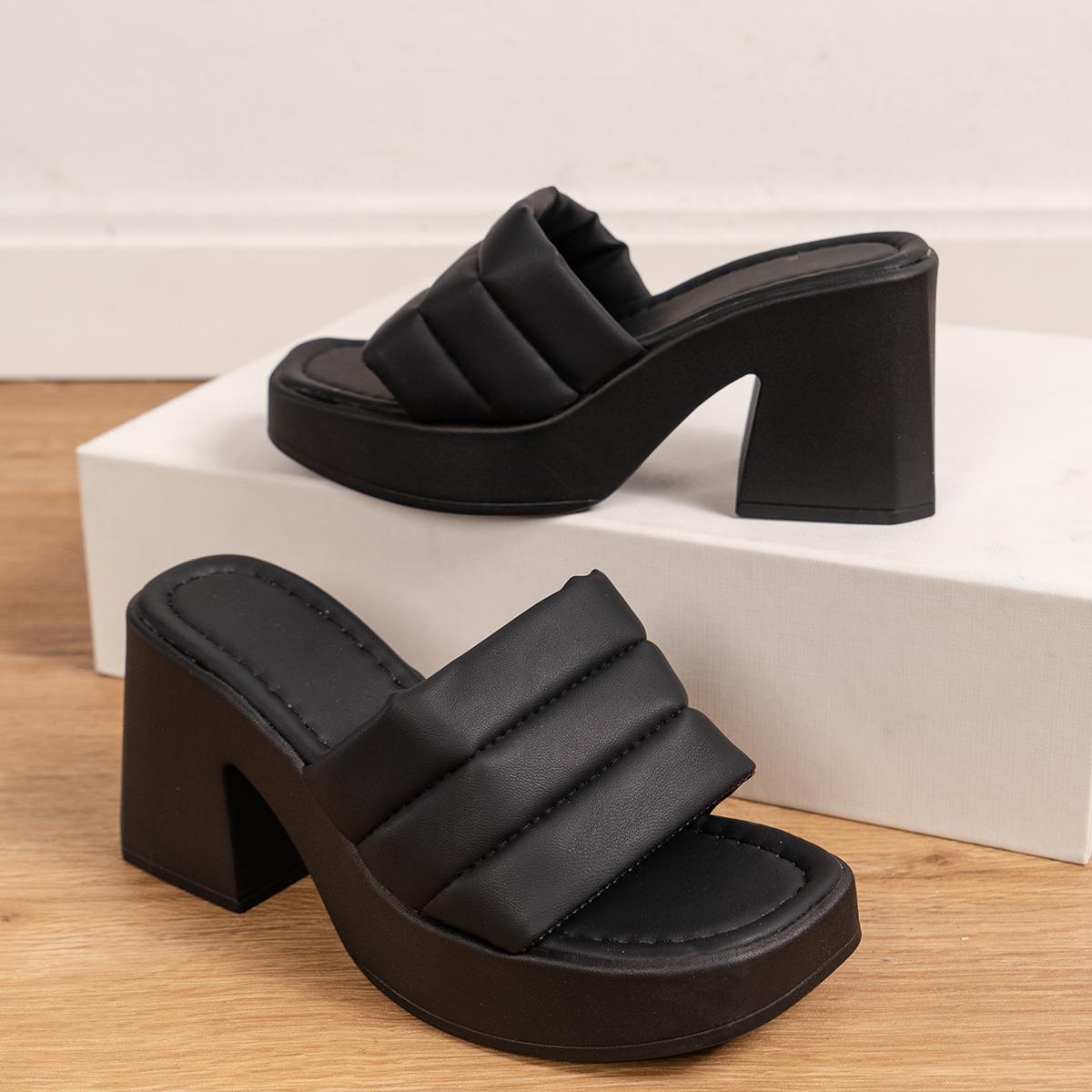 

Летние женские тапочки. Новая мода. Женские сандалии на танкетке на толстой подошве. Дизайнерские сандалии на высоком каблуке. Туфли с открытым носком. 39