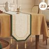 Chinese Traditional Table Runner Cotton And Linen Tea Table Mat Tassel Lace Table Cover Home Decor TV Cabinet Table Runners
