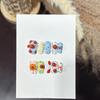 Handmade Press On Nail Cute French Childish Curiosity Colorful Carving Tomato Egg Hand-painted Medium Square Fake Nail Patch Artificial Nail Reusable