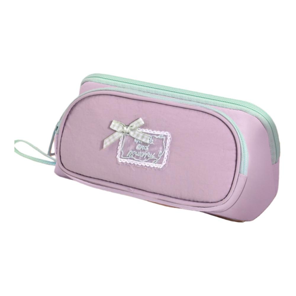 Bowknot Magnetic Bow Pen Bag Triangle Pencil Bag Makeup Bag Pencil Case Women