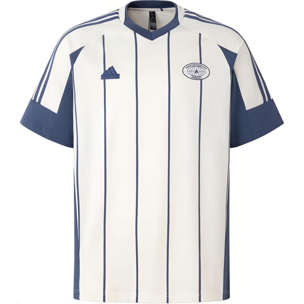 Adidas Cotton Sports Casual Short Sleeve T-Shirt Men Tops Han-Jade-White Ink-Blue JC5677