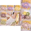 Modern Plush Dopamine Flower Cushion Soft Comfort For Sofa And Window Seats
