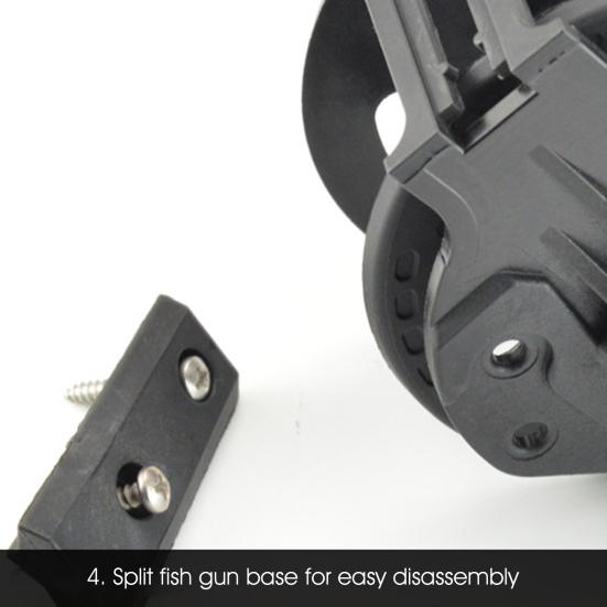 Angelrolle Klappgriff Leichtgängig Einstellbar Speerfischen Schnurrad Angelzubehör