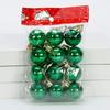 12Pcs Christmas Balls Pendant Plastic Heart-shaped Ornament Christmas Tree Ornaments DIY Home Decor Supplies New Year Party Gift