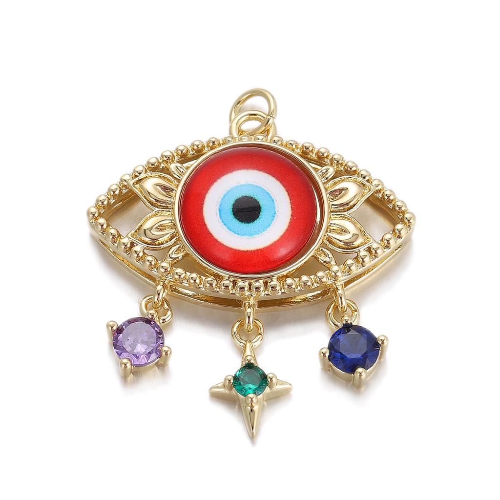 Diy Charms for Make Earrings Bracelet Necklace Bohemia Star Eyes Hearts for Jewelry Making Supplies Gold Color Dijes Designer