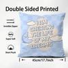 Encouraging Text Ins Cushion Cover Plush Fabric Soft Double-Sided Printed Sofa Warm Winter Home Child Gift Pillow Case