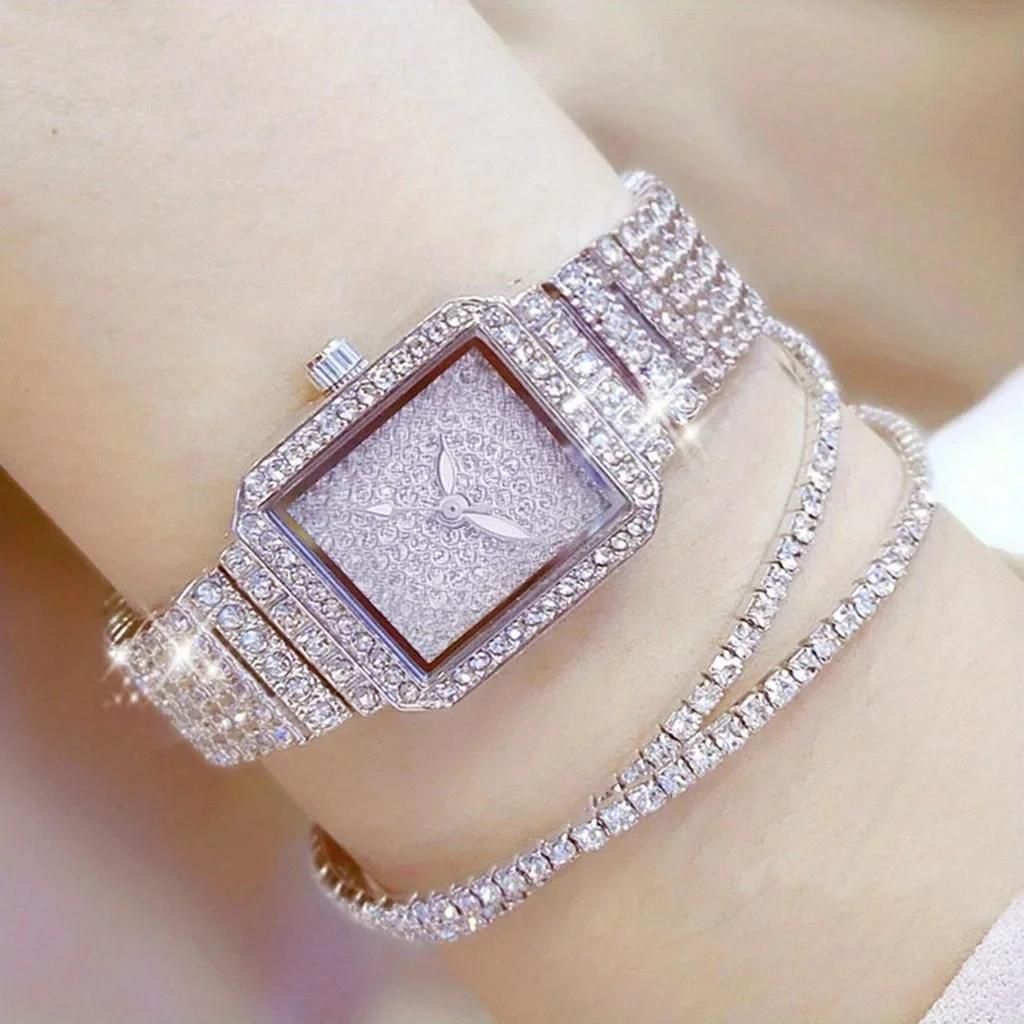 New Women Watches Brand Luxury Gold Bracelet Watch Women Quartz Watches Rhinestone Ladies Wristwatches Clock Relogio Feminino