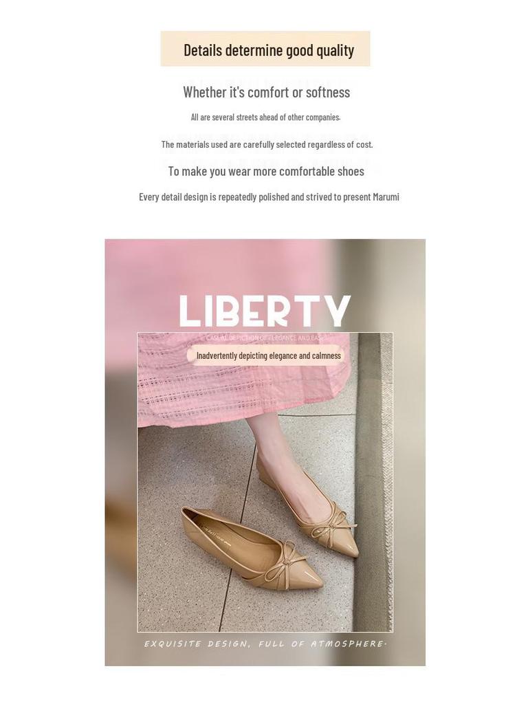 Elegante Damen-Abendschuhe mit Schleife im französischen Stil und spitzer Zehenpartie