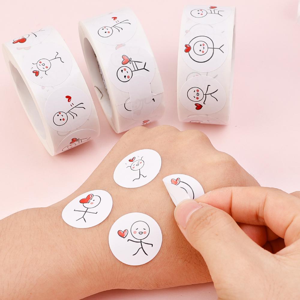 500Pcs Cartoon Matchmaker Sticker Valentine Day Stickers Love Labels Holiday Gift Envelope Sealing Packaging Paster Decoration