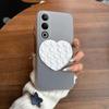 Heart Shape Suction Cup Phone Case for Vivo V70 FE Semi Transparent Matte Shockproof Soft TPU Cover