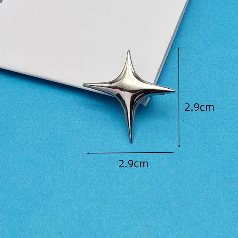 Niche Design Versatile Metal Starburst Brooch for Bag or Suit Decoration