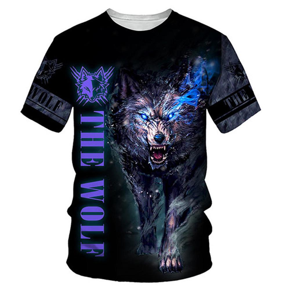 Roaring Lion King Graphic Short Sleeve T-Shirt, Stylish Casual Print Tee