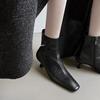 Fine-heeled Short Boots Women's Versatile Retro Chelsea Boots Square-heeled High-heeled Boots 2025 Autumn and Winter New Korean Version Boots