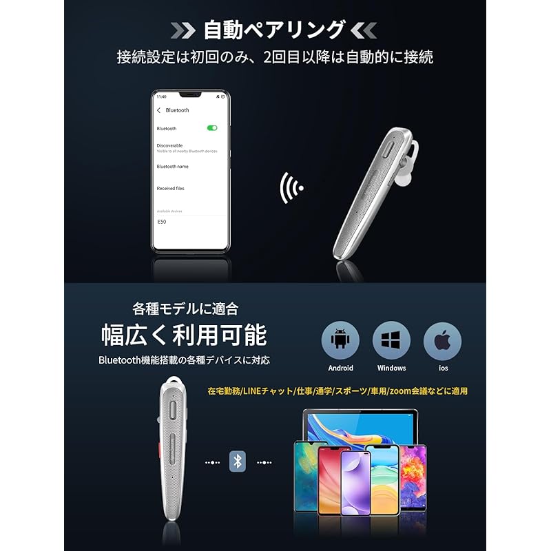 Lavodio wireless earphones Bluetooth headset [aptX™& aptX™ HD, SBC/AAC compatible Dual microphone ENC noise reduction technology Connect 2 devices at