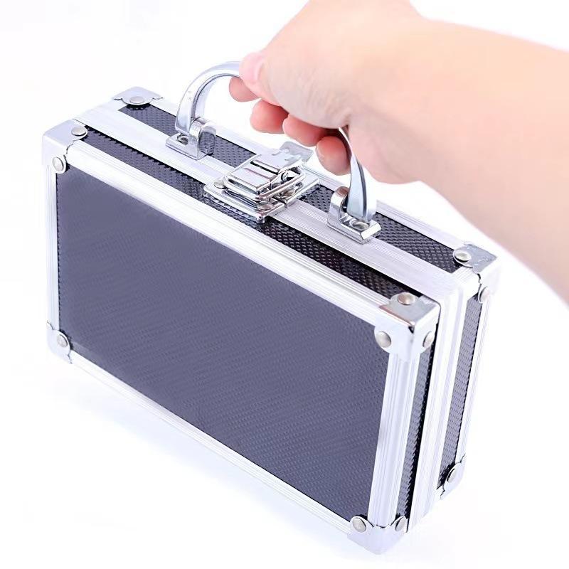 Shockproof Aluminum Alloy Tool Box Heavy Duty Anti-Impact Storage Case for Home Garage Workshop Repair