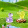 Cartoon Noctilucent Dinosaur Figurines Resin Crafts Micro Landscape Decoration  Desk Bonsai Decor
