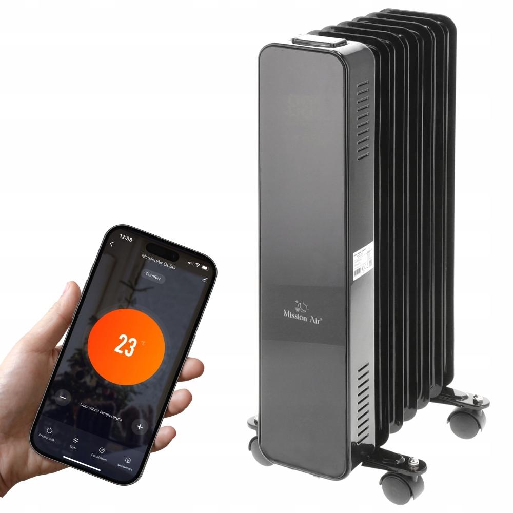 OSLO 1500W Black WiFi Oil Radiator
