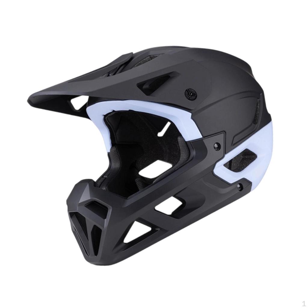 Bicycle Accessories: Full Face Helmet Designed for Mountain And Road Use