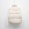 Autumn and Winter New Simple Down Jacket Women's Vest Short Stand-up Collar Vest Outer Wear Vest Jacket