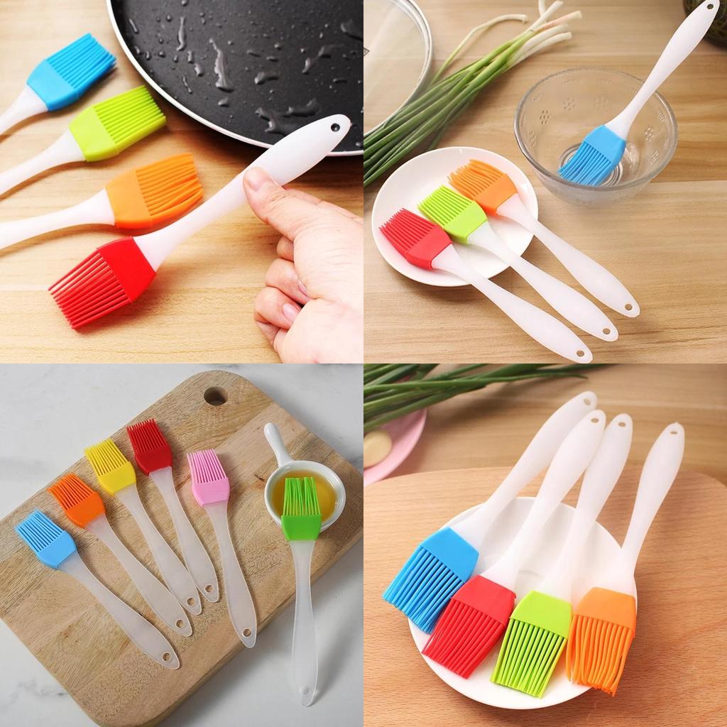 Multipurpose Silicone Spatula And Barbeque Oil Brush Ideal For Cooking And Grilling