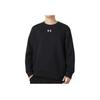Under Armour Solid Color Logo Crew Neck Sweatshirt Unisex Tops Black 23600306-001