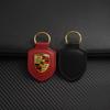 Fashion Leather Metal Keychain Car Styling Luxury Keyring For Porsche Cayenne Panamera Macan 911 Taycan Boxster Cayman 918 Pajun