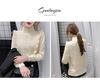 Elegant Velvet-Lined Lace Half-High Collar Shirt for Women - Autumn/Winter Collection