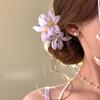 Fermagli per capelli a forma di fiore di giglio per donne ragazze Barretta Clip a pinza di granchio Fermagli per capelli per coda di cavallo Copricapo da bagno spiaggia Accessori per capelli