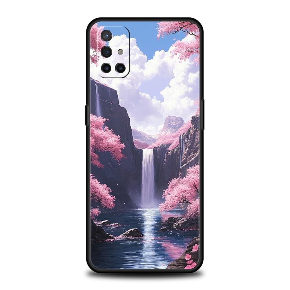 Pink Sunset Mountain Phone Case For Oneplus 13R 13 12R 11 10T 10R Nord N100 N200 N10 10 9 9R 9RT CE 3 2 Z Pro 5G Soft TPU Cover